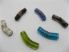 100 Gold Foil Curved Tube Glass Beads Mixed Color 100 Gold Foil Curved Tube Glass Beads Mixed Color