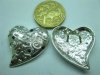50 Metal Heart Pendants Jewelery Finding 50 Metal Heart Pendants Jewelery Finding