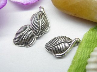 50pcs Metal Leaf Charms yw-ac-mc32