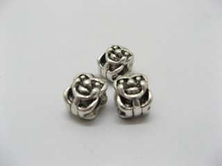 20pcs Tibetan Silver Smile Face Beads European Design