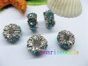 20pcs 18 KGP Beads Inlay 5 Lake Blue Crystal Fit European Beads 20pcs 18 KGP Beads Inlay 5 Lake Blue Crystal Fit European Beads