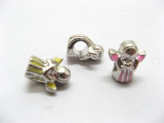 50 Alloy Charms European Angel Beads ac-sp458