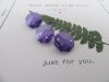 100 Dark Purple Crystal Faceted Double-Hole Suncatcher Bead 14mm