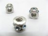 100 Alloy Barrel Thread European Beads ac-sp548