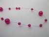 1Roll X 60Meter Fuschia Beaded Garland for Wedding Craft Dia.10m 1Roll X 60Meter Fuschia Beaded Garland for Wedding Craft Dia.10m