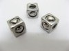 60 Alloy European Heart Metal Thread Beads ac-sp358