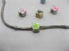 20 Metal Cube Enamel Star Thread European Beads 20 Metal Cube Enamel Star Thread European Beads