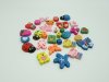 200 Various Shape Wooden Beads Assorted Designs