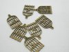 100Pcs Bird Cage Beads Pendants Charms Jewelry Finding 25x15x1mm
