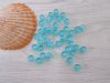 2100 Transparent Clear Blue Barrel Pony Beads 6x8mm