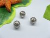100pcs White-K Plated Filigree Spacer Beads 10mm 100pcs White-K Plated Filigree Spacer Beads 10mm