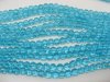 50 Strands Sky Blue Round Faceted Glass Beads be-g-ch1