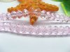 720 Pink Hand Polished Faceted Crystal Glass Beads 720 Pink Hand Polished Faceted Crystal Glass Beads