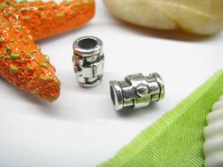 50pcs Metal Barrel Beads yw-ac-mb72