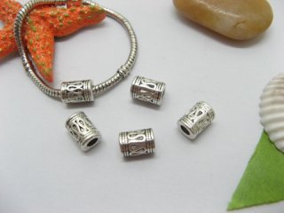 20pcs Tibetan Silver Barrel Beads Fit European Beads Yw-pa-mb43
