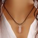 10X Rose Quartz Pendant Hexagon Prism Beads Charms for Necklace