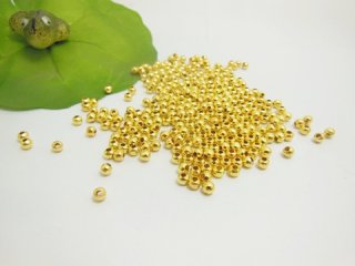 5000 Golden Plated Round Ball Beads 4mm Spacer Finding