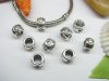 20pcs Tibetan Silver Heart Barrel Beads Fit European Beads