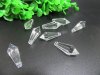 220 Clear Faceted Bead Pendant Jewellery Finding 32x12mm