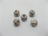 20 Alloy Faceted European Thread Beads with Rhinestone