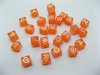 2500 Orange Alphabet Letter Cube Beads 6mm 2500 Orange Alphabet Letter Cube Beads 6mm
