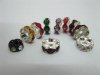 20X Rhinestone Rondelle Spacers Beads 8x3mm Mixed