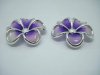 20Pcs Purple Frangipani Hairclip Jewelry Finding Beads 48mm