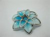 20Pcs Blue Flower Hairclip Jewelry Finding Beads 4cm 20Pcs Blue Flower Hairclip Jewelry Finding Beads 4cm
