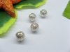 100pcs Silver Plated Filigree Spacer Beads 8mm