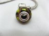 1X Black Murano Round Glass European Beads 925 Silver Core