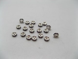 100 6mm Purple Rhinestone Rondelle Spacers Beads