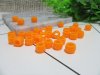 2000Pcs Orange Plastic Barrel Pony Beads 6x8mm be-p237