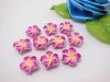 100 Purple Fimo Beads Frangipani Jewellery Finding 1.5cm