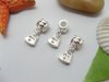 20pcs Silver Plated Screw Bail Barrel Beads European Design