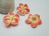 100Pcs Orange Fimo Beads Frangipani Flower Jewellery Finding 34m 100Pcs Orange Fimo Beads Frangipani Flower Jewellery Finding 34m