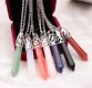 5X Crystal Gemstone Arrow Pendants Chain Necklace Mixed