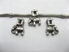 100 Alloy European Elephant Thread Beads ac-sp473