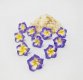 100 Dark Purple Fimo Beads Frangipani Jewellery Finding 15mm