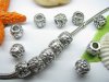 20pcs Tibetan Silver Heart Barrel Beads Fit European Beads