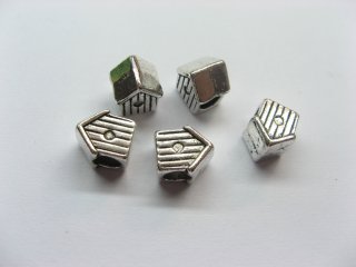 100 Metal House Shape European Beads pa-b15