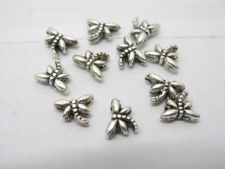 1000 Alloy Metal Dragonfly Spacer Beads