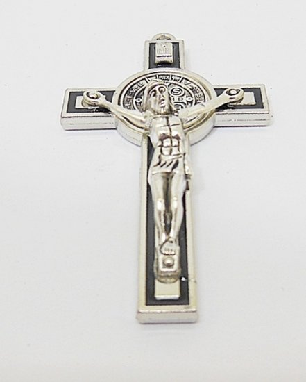 10X Black Charm Cross Pendant Jewellery Finding 7.3x4.2x1.2cm - Click Image to Close