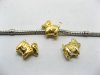 60 Golden Plated Alloy European Goat Thread Beads ac-sp476