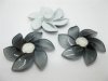 20Pcs Black Flower Hairclip Jewelry Finding Beads 6cm