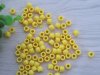 2000 Plastic Yellow Barrel Pony Beads 6x8mm