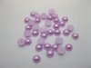 5000Pcs 6mm Purple Semi-Circle Simulated Pearl Bead Flatback