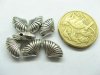 100 Tibetan Silver Fan Shaped Bali Style Spacer Beads ac-ba-sp24