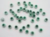 200 Green Aluminium Filigree round Beads be-a9