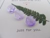 100 Light Purple Crystal Faceted Double-Hole Suncatcher Beads 14