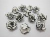 195 Black White Fimo Rose Flower Beads Jewellery Findings 2cm